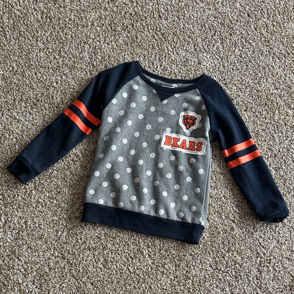 NFL Bears Kids Polka Dot Sweatshirt - Gray and Navy